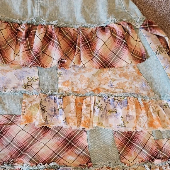 Oli & Hali Denim Skirt - Multicolor Patchwork - Picture 5 of 10